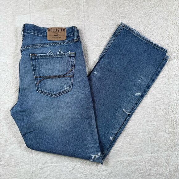 Hollister Straight Leg Men’s Y2K Button Fly Jeans - Picture 1 of 10